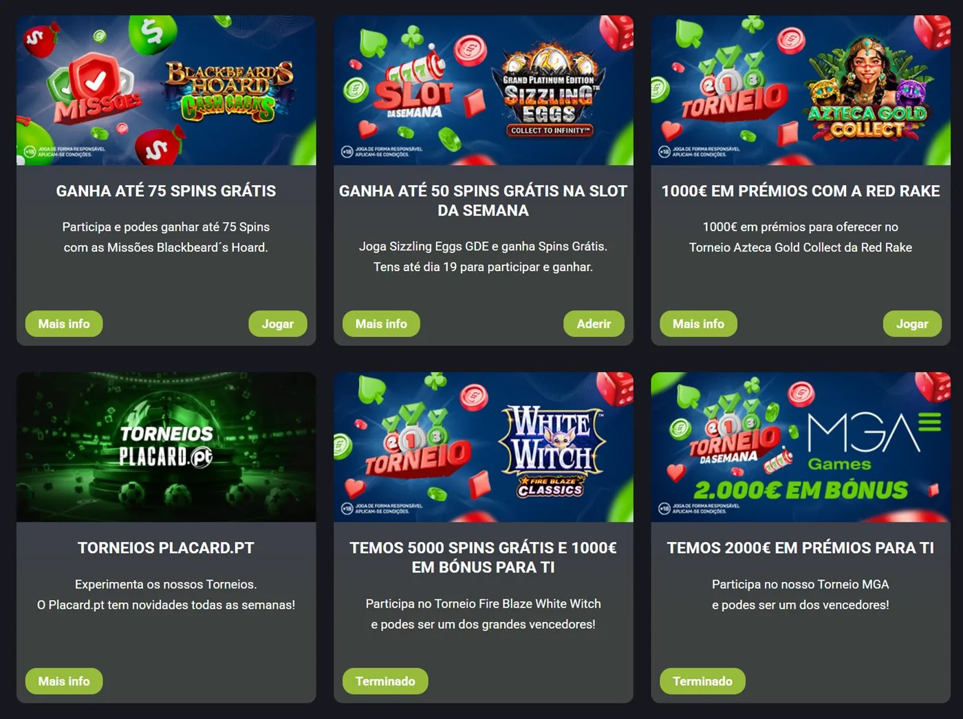 placard casino bonus